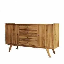 Wildeiche Holz-Sideboard 160 Cm Breit - Hardus