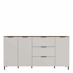 Wohnzimmer Kommode In Hellgrau & Nussbaum - Anlogian 4 Wohnzimmer Kommode In Hellgrau & Nussbaum - Anlogian -Landuva Shop wohnzimmer kommode in hellgrau nussbaum 192x98x40 cm anlogian 02