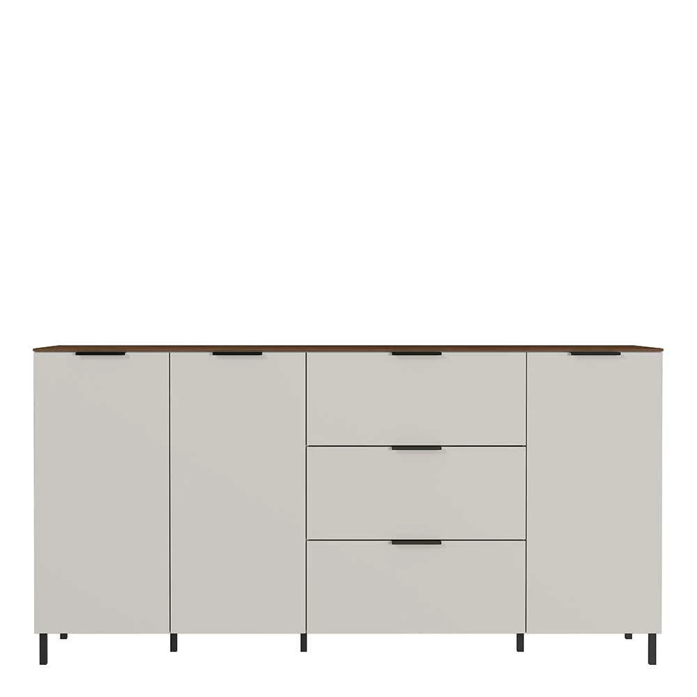 Wohnzimmer Kommode in Hellgrau & Nussbaum - Anlogian Wohnzimmer Kommode In Hellgrau & Nussbaum - Anlogian -Landuva Shop wohnzimmer kommode in hellgrau nussbaum 192x98x40 cm anlogian 02