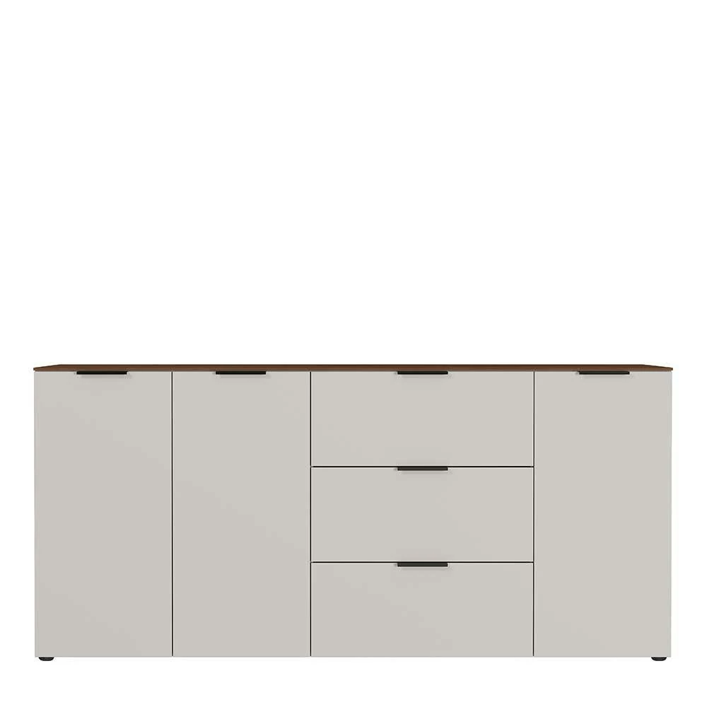 Wohnzimmer Kommode in Hellgrau & Nussbaum - Anlogian Wohnzimmer Kommode In Hellgrau & Nussbaum - Anlogian -Landuva Shop wohnzimmer kommode in hellgrau nussbaum 192x98x40 cm anlogian 03