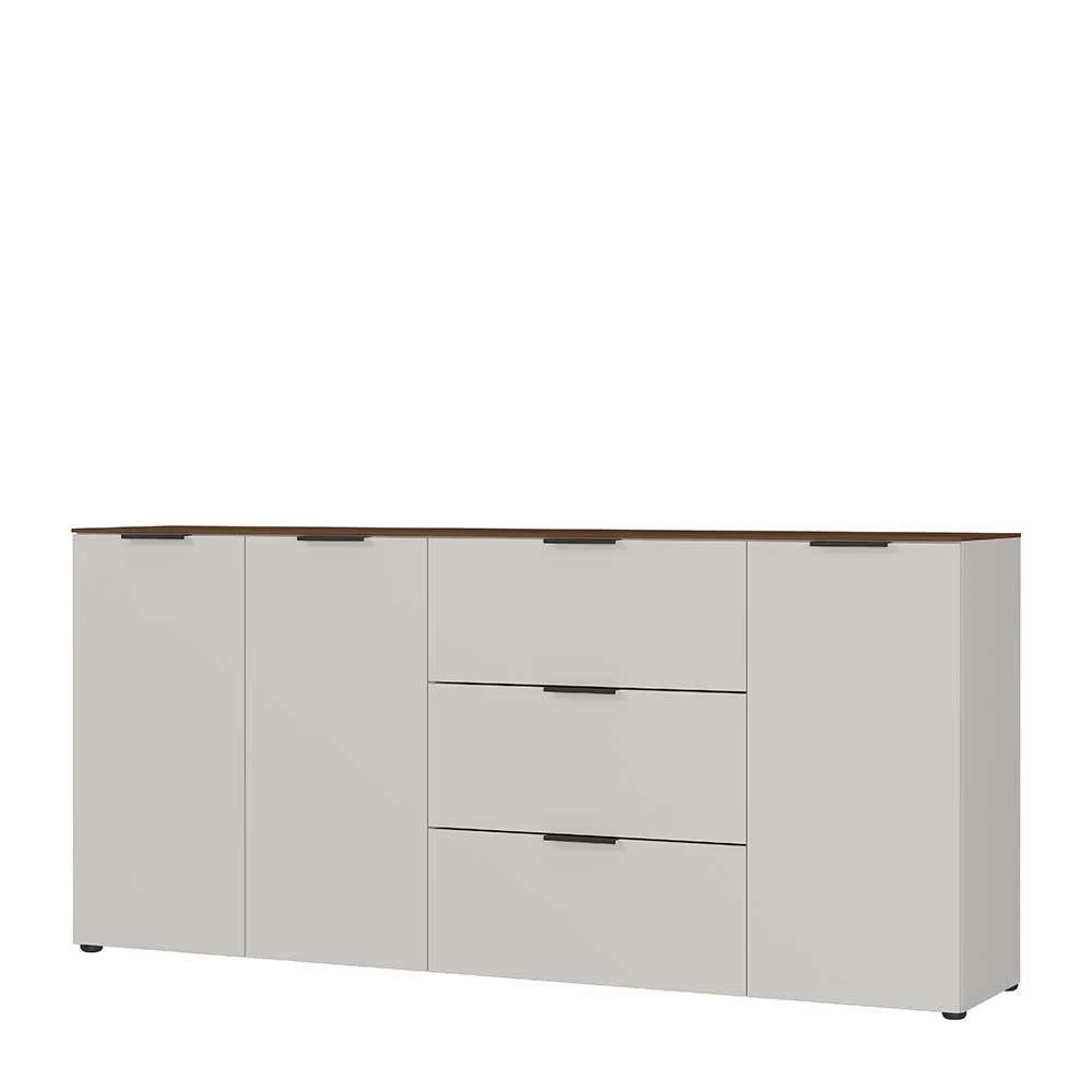 Wohnzimmer Kommode in Hellgrau & Nussbaum - Anlogian Wohnzimmer Kommode In Hellgrau & Nussbaum - Anlogian -Landuva Shop wohnzimmer kommode in hellgrau nussbaum 192x98x40 cm anlogian f