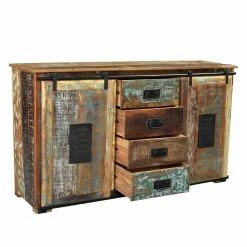 Wohnzimmer Sideboard Vayamos In Braun Bunt -Landuva Shop wohnzimmer sideboard braun bunt shabby chic vayamos 04