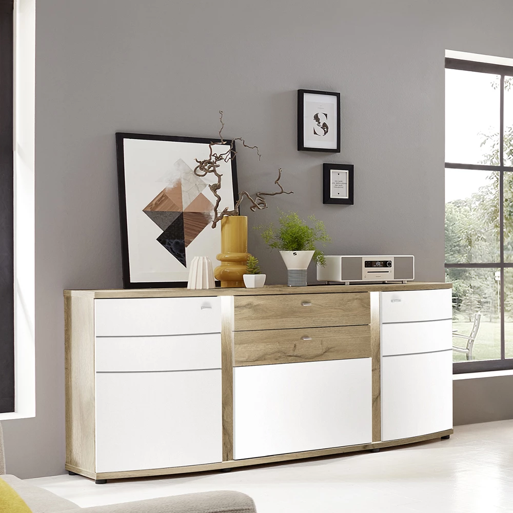 Wohnzimmer Sideboard Noscas in Weiß Wohnzimmer Sideboard Noscas In Weiß -Landuva Shop wohnzimmer sideboard in weiss und eiche noscas 01