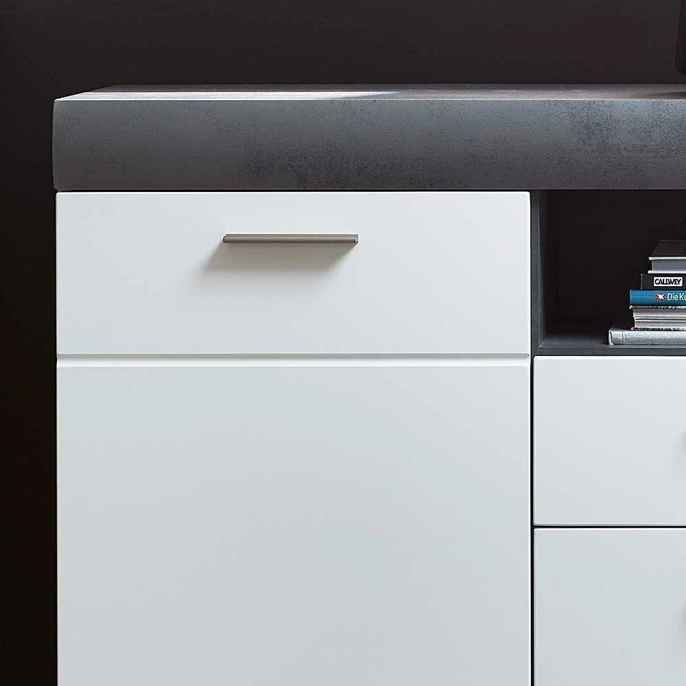 Wohnzimmer Sideboard Loesia in Weiß Wohnzimmer Sideboard Loesia In Weiß -Landuva Shop wohnzimmer sideboard in weiss und grau loesia 04