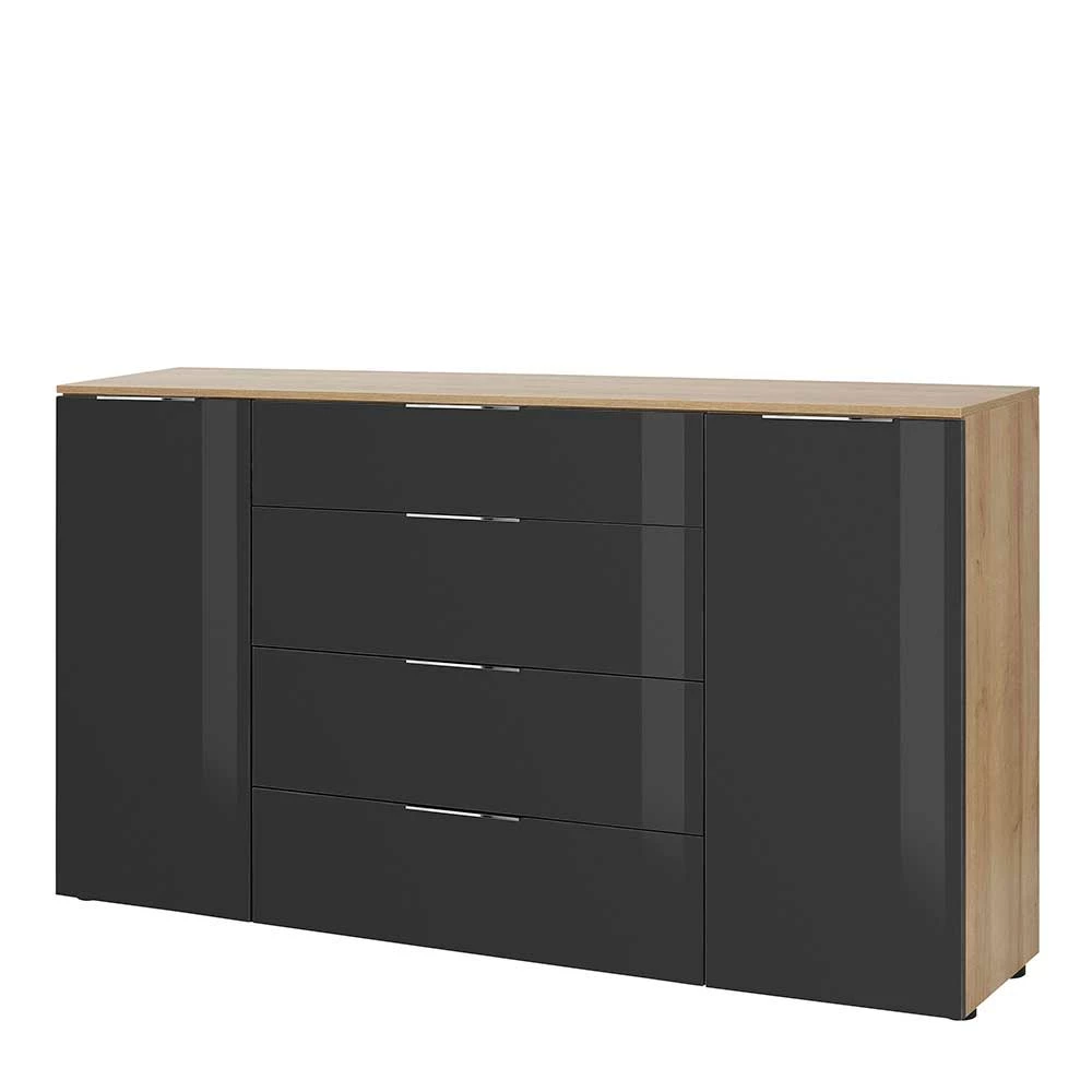Wohnzimmer Sideboard mit Schubladen & Türen - Scremma Wohnzimmer Sideboard Mit Schubladen & Türen - Scremma -Landuva Shop wohnzimmer sideboard mit schubladen tueren in anthrazit glas eiche dekor scremma f