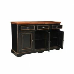 Wohnzimmer Sideboard Sentiments In Schwarz -Landuva Shop wohnzimmer sideboard schwarz shabby chic sentiments 03