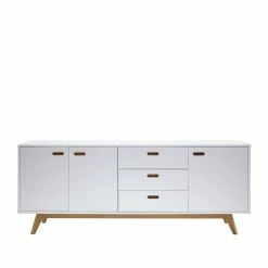 Wohnzimmer Sideboard Udessa In Weiß Eiche