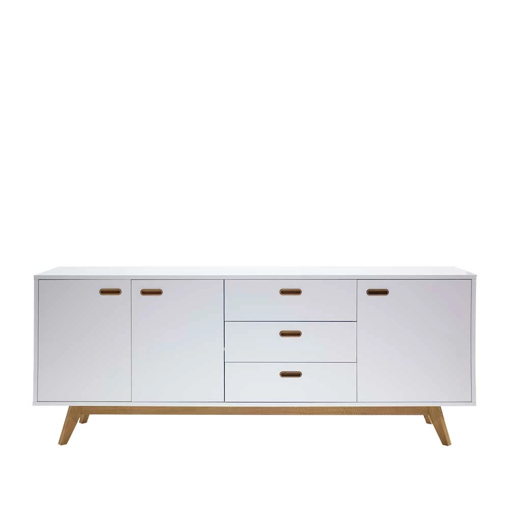 Wohnzimmer Sideboard Udessa in Weiß Eiche Wohnzimmer Sideboard Udessa In Weiß Eiche -Landuva Shop wohnzimmer sideboard weiss eiche 200 cm udessa 01