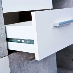 Wohnzimmer Sideboard Poesenna In Weiß 5 Wohnzimmer Sideboard Poesenna In Weiß -Landuva Shop wohnzimmer sideboard weiss grau beton optik poesenna 03