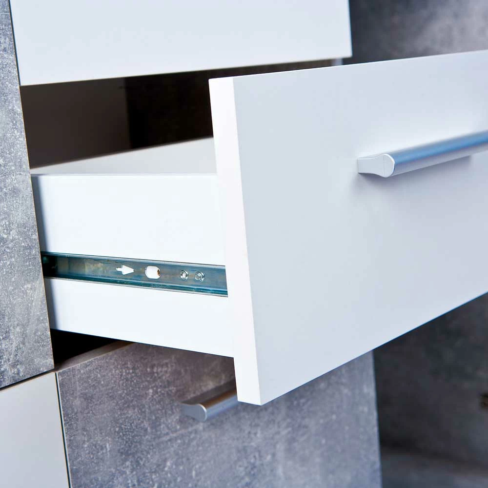 Wohnzimmer Sideboard Poesenna in Weiß Wohnzimmer Sideboard Poesenna In Weiß -Landuva Shop wohnzimmer sideboard weiss grau beton optik poesenna 03