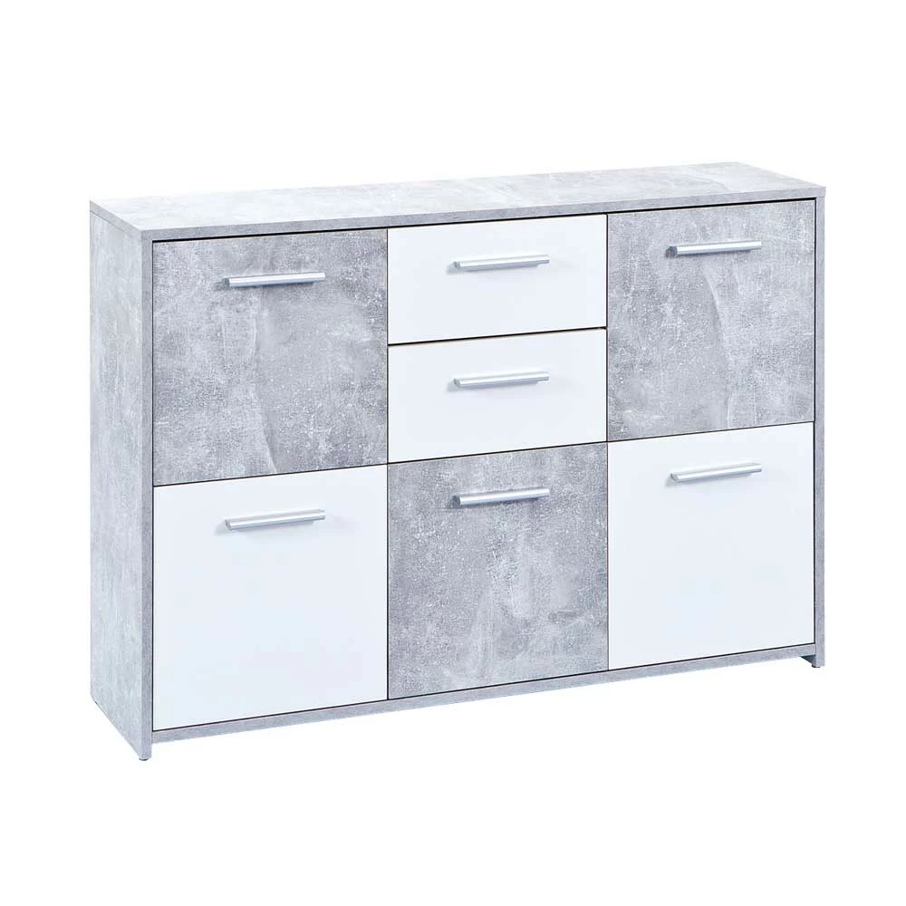 Wohnzimmer Sideboard Poesenna in Weiß Wohnzimmer Sideboard Poesenna In Weiß -Landuva Shop wohnzimmer sideboard weiss grau beton optik poesenna f