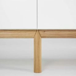 Wohnzimmer Sideboard Dadoncas In Weiß Mit Eiche Furniert -Landuva Shop wohnzimmer sideboard weiss mit eiche furniert grifflos dadoncas 05