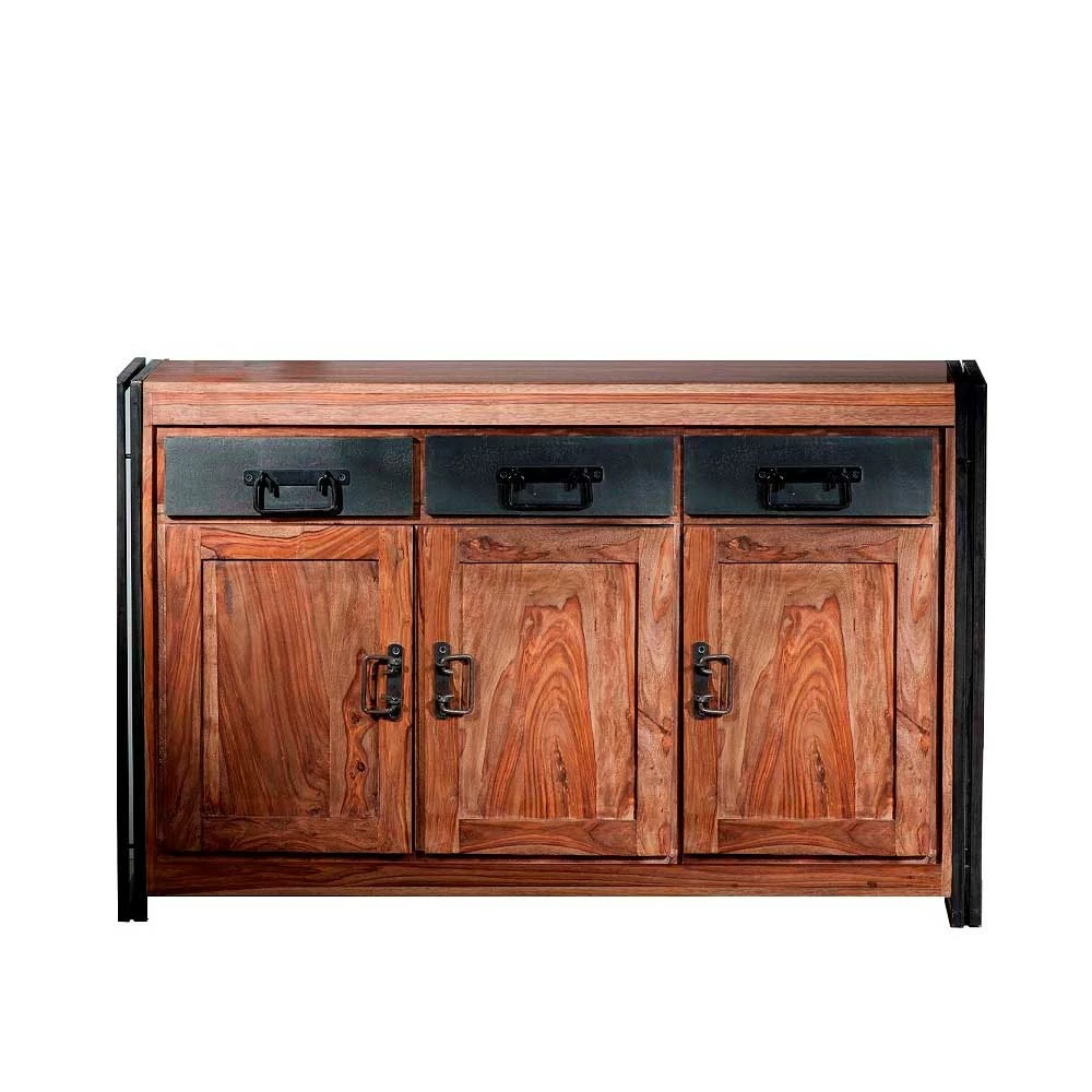 Wohnzimmerkommode Mendoza aus Akazie Massivholz Wohnzimmerkommode Mendoza Aus Akazie Massivholz -Landuva Shop wohnzimmerkommode akazie massivholz vintage stil mendoza 01