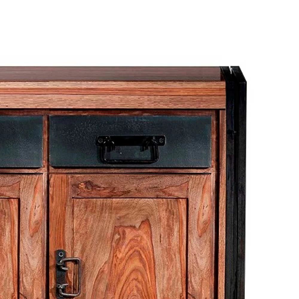 Wohnzimmerkommode Mendoza aus Akazie Massivholz Wohnzimmerkommode Mendoza Aus Akazie Massivholz -Landuva Shop wohnzimmerkommode akazie massivholz vintage stil mendoza 03