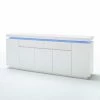 XXL Sideboard Tovic In Hochglanz Weiß 2 XXL Sideboard Tovic In Hochglanz Weiß -Landuva Shop xxl sideboard hochglanz weiss led beleuchtung tovic html 01