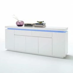 XXL Sideboard Tovic In Hochglanz Weiß -Landuva Shop xxl sideboard hochglanz weiss led beleuchtung tovic html 05